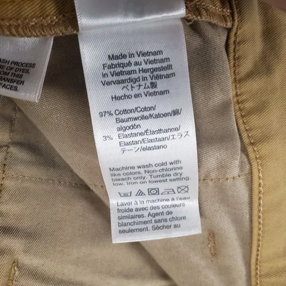 J. CREW Womens 27T (29x29.5) Chino Pants Tan Vintage Straight Cotton 3% Stretch - Picture 5 of 12